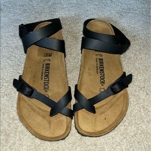 BIRKENSTOCK Black Ankle Strap Sandals